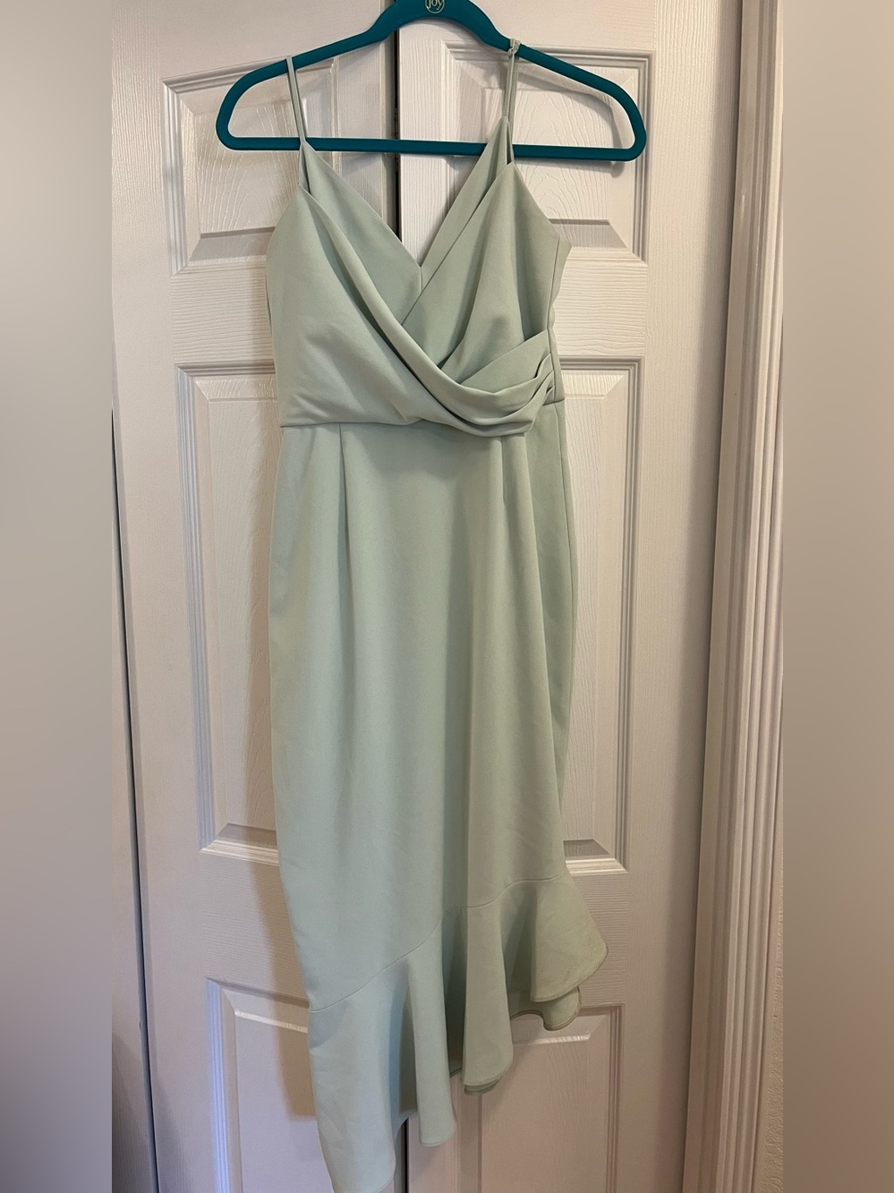 Gianni Bini Draped V-Neck Midi Dress in Mint